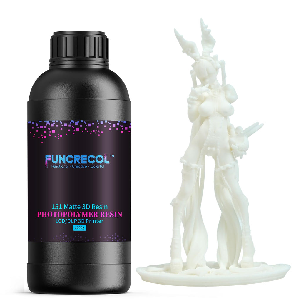 FUNCRECOL Matte 3D Printer Resin White 405nm 8K-16K High Precision