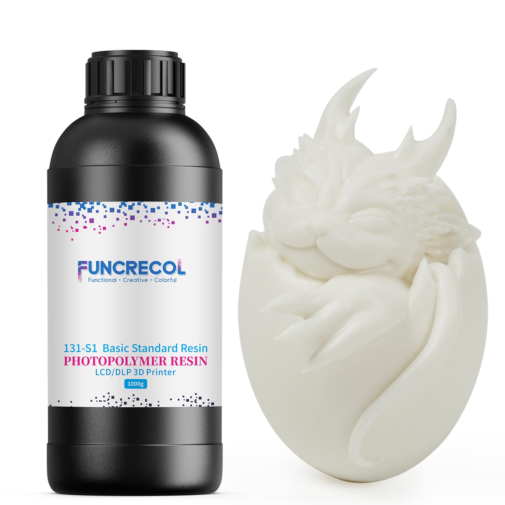 FUNCRECOL High Precision Compatible Low Cost 3D Printer Resin White