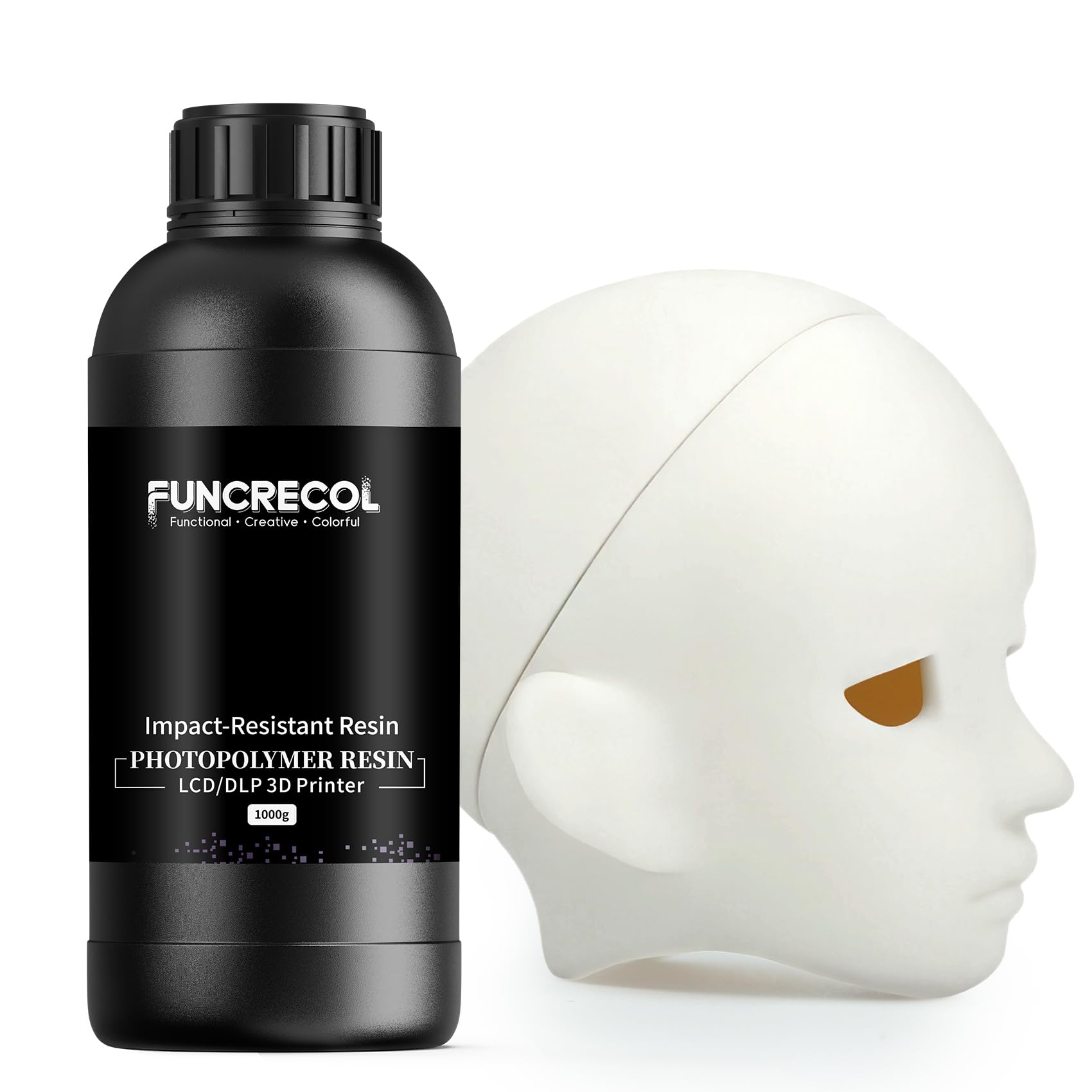 Funcrecol Tough BJD 3D Printer Resin Figure Printing Liquid White