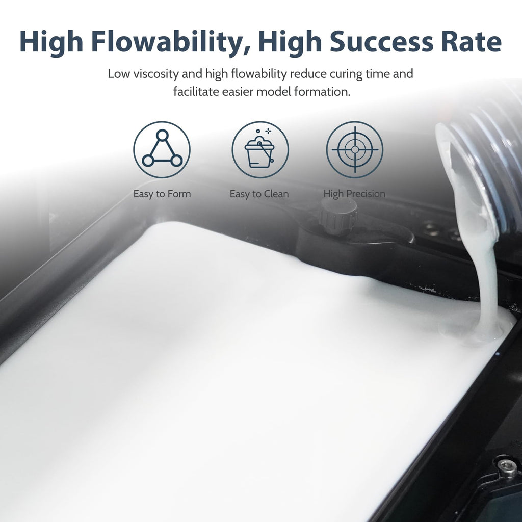 FUNCRECOL Matte 3D Printer Resin White 405nm 8K-16K High Precision