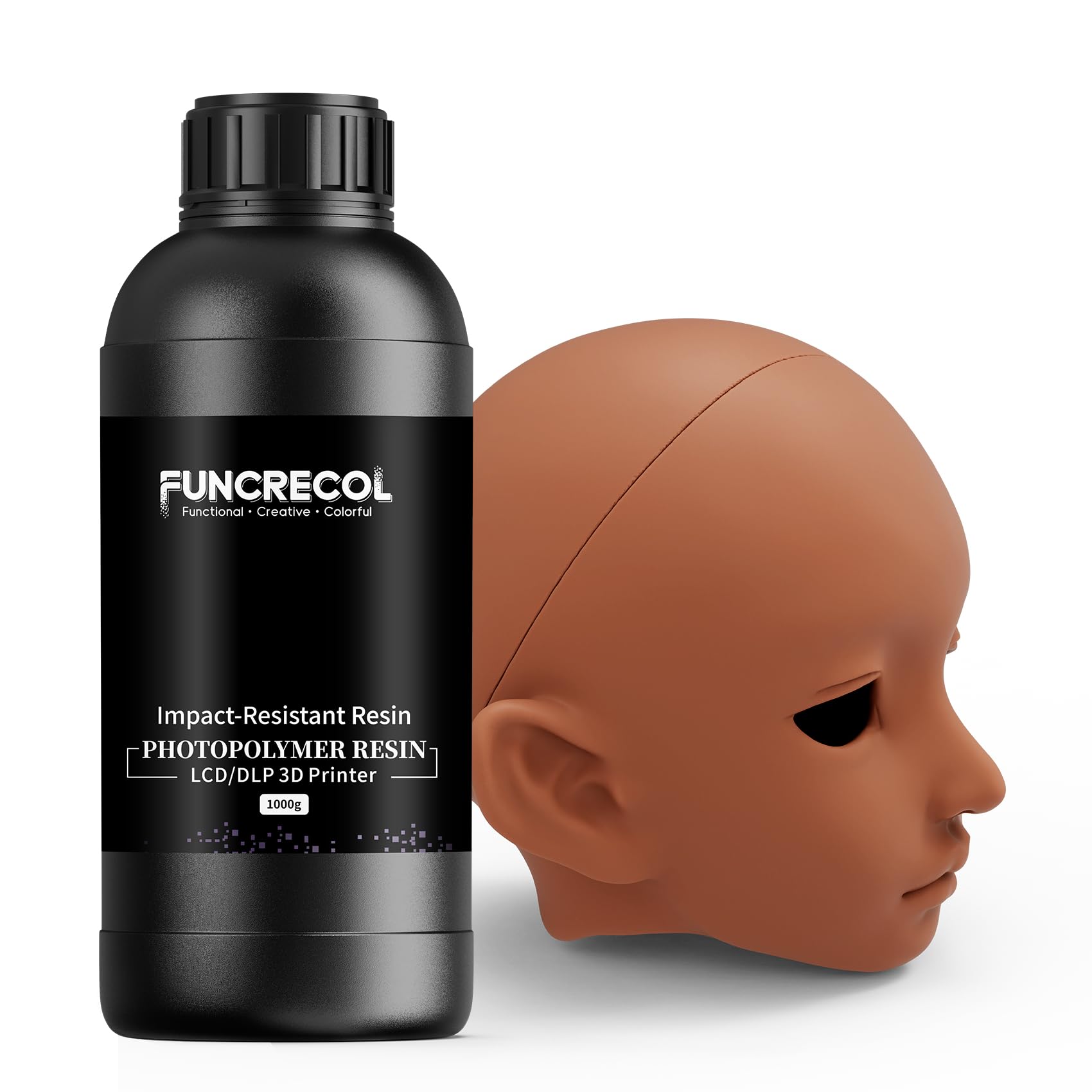 Funcrecol Tough BJD 3D Printer Resin Figure Printing Liquid Brown