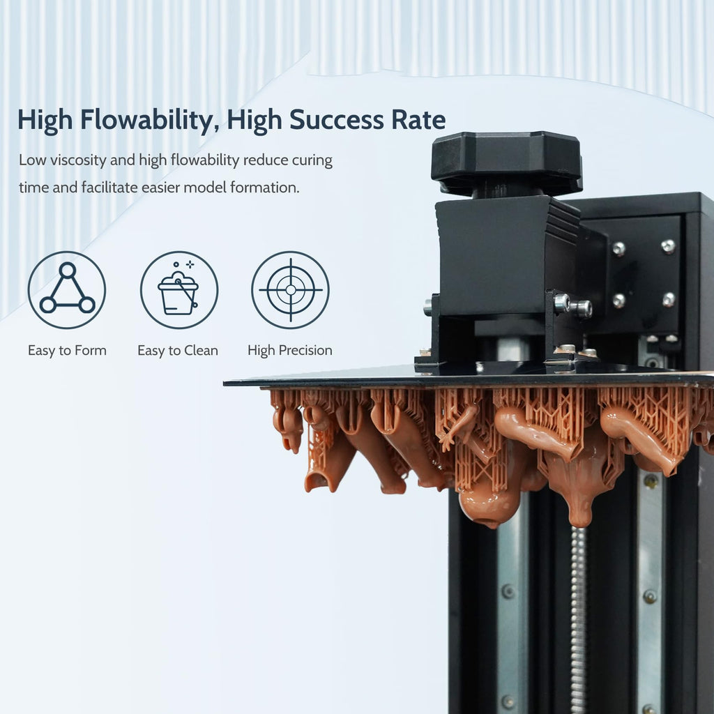 Funcrecol Tough BJD 3D Printer Resin Figure Printing Liquid Brown