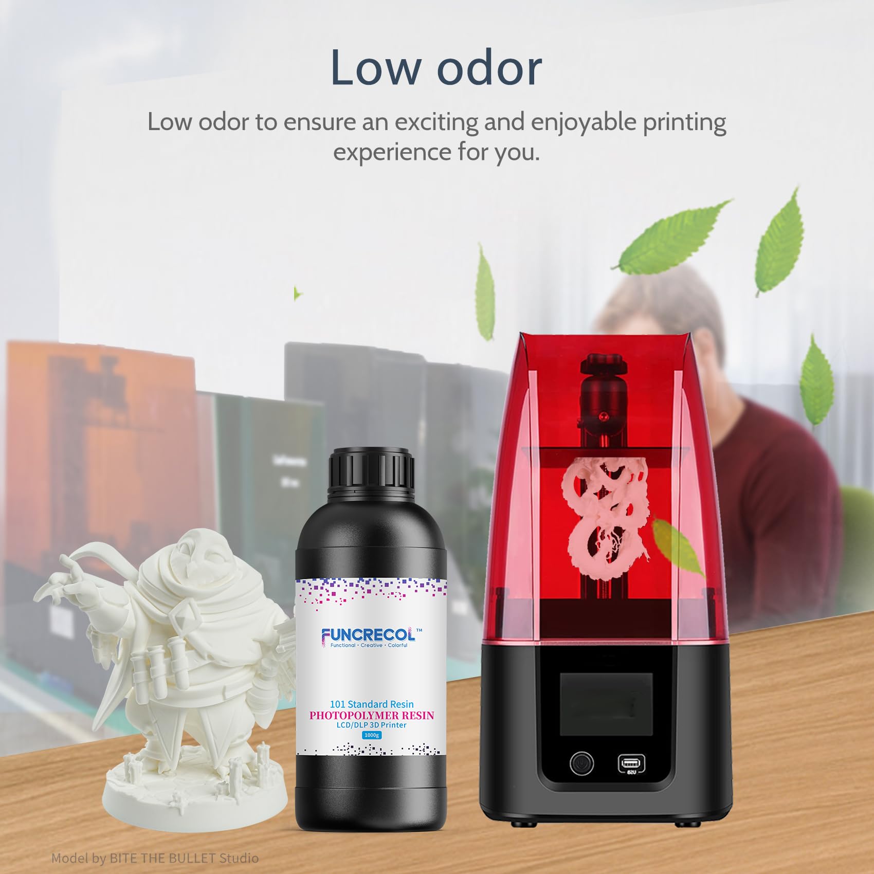 FUNCRECOL High Precision Compatible Low Cost White 3D Printer Resin