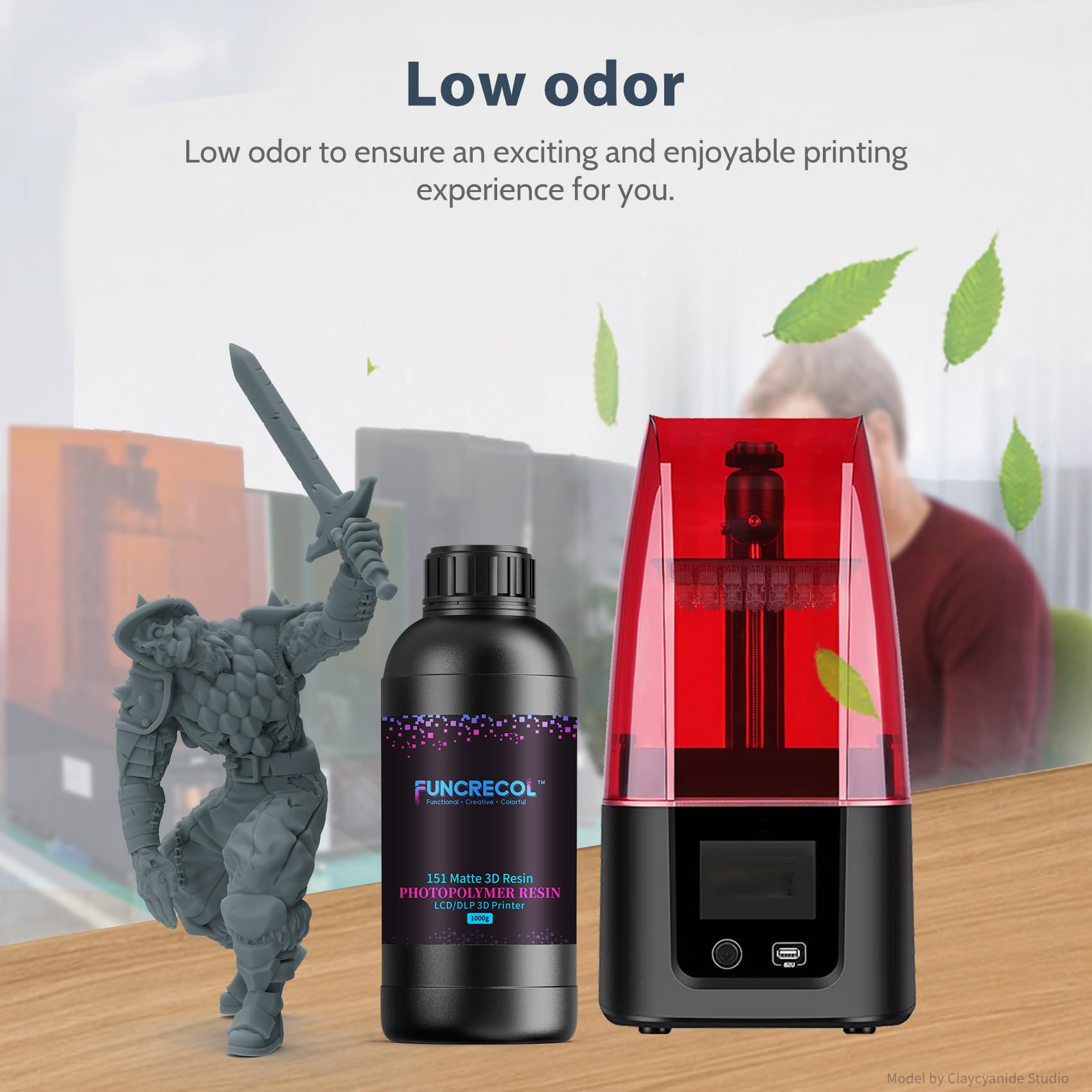 FUNCRECOL Matte Grey 3D Printer Resin High Precision Consistency