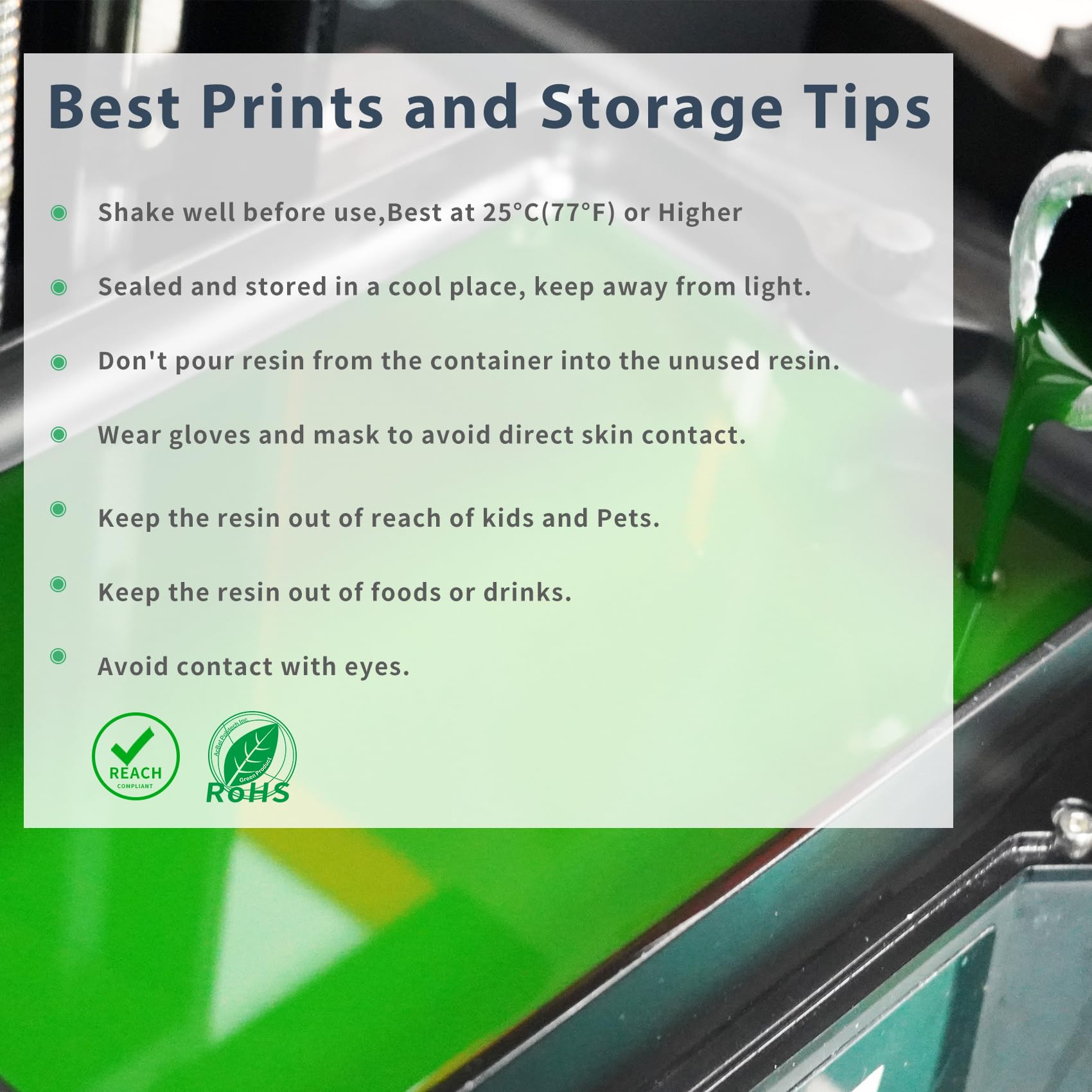 FUNCECOL Green Wax Castable 3D Printer Resin