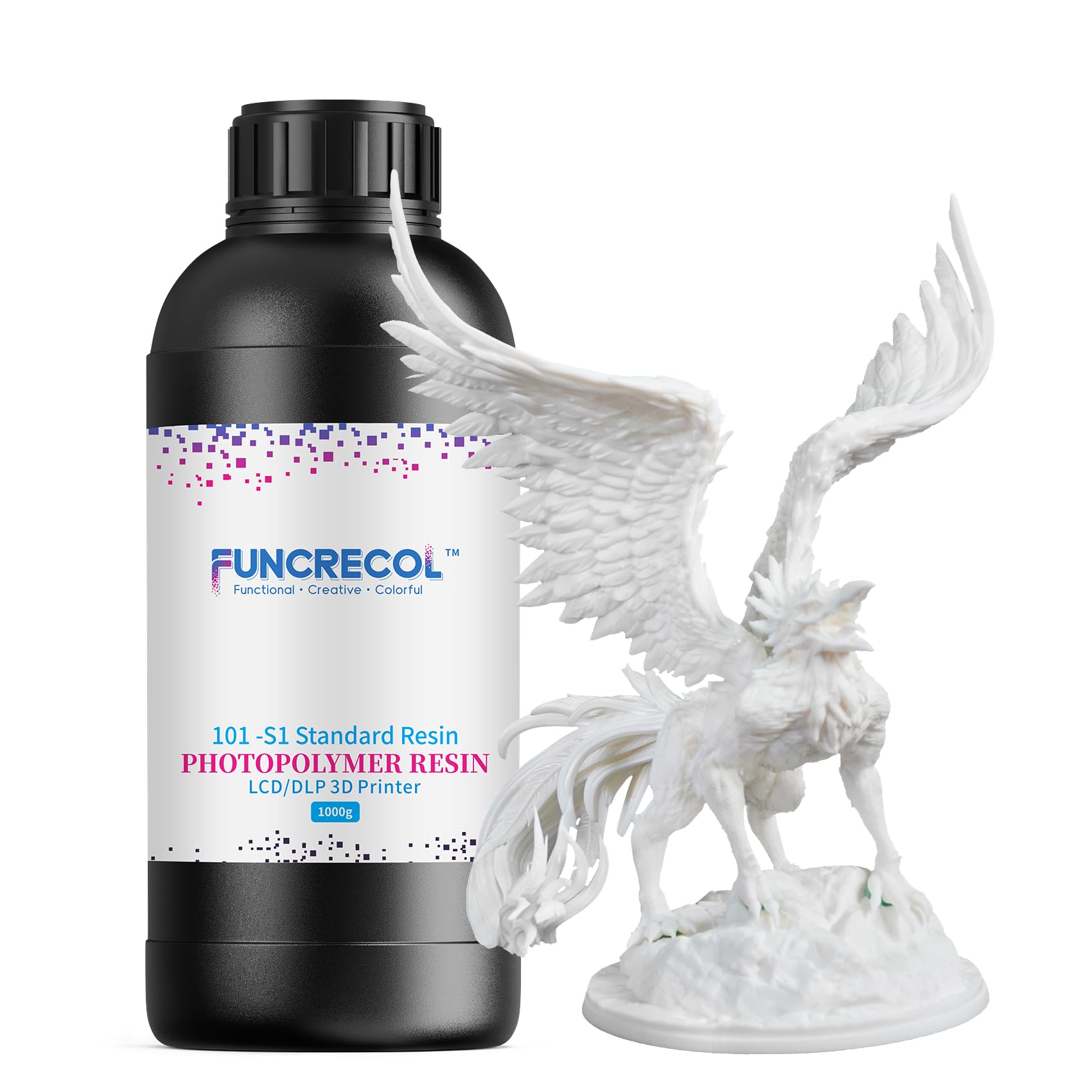 FUNCRECOL High Precision Compatible Low Cost White 3D Printer Resin