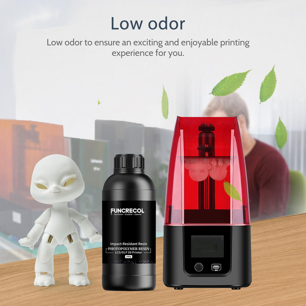 Funcrecol Tough BJD 3D Printer Resin Figure Printing Liquid White