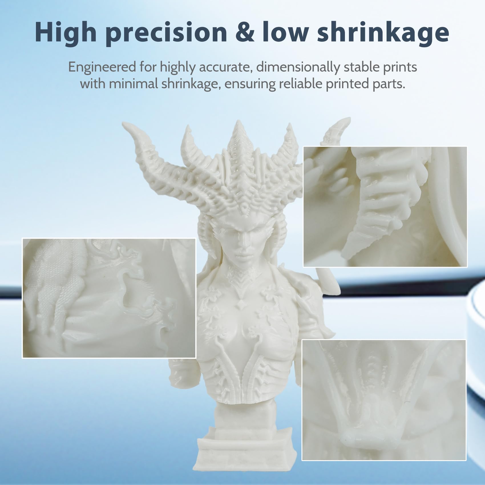 FUNCRECOL High Precision Compatible Low Cost 3D Printer Resin White