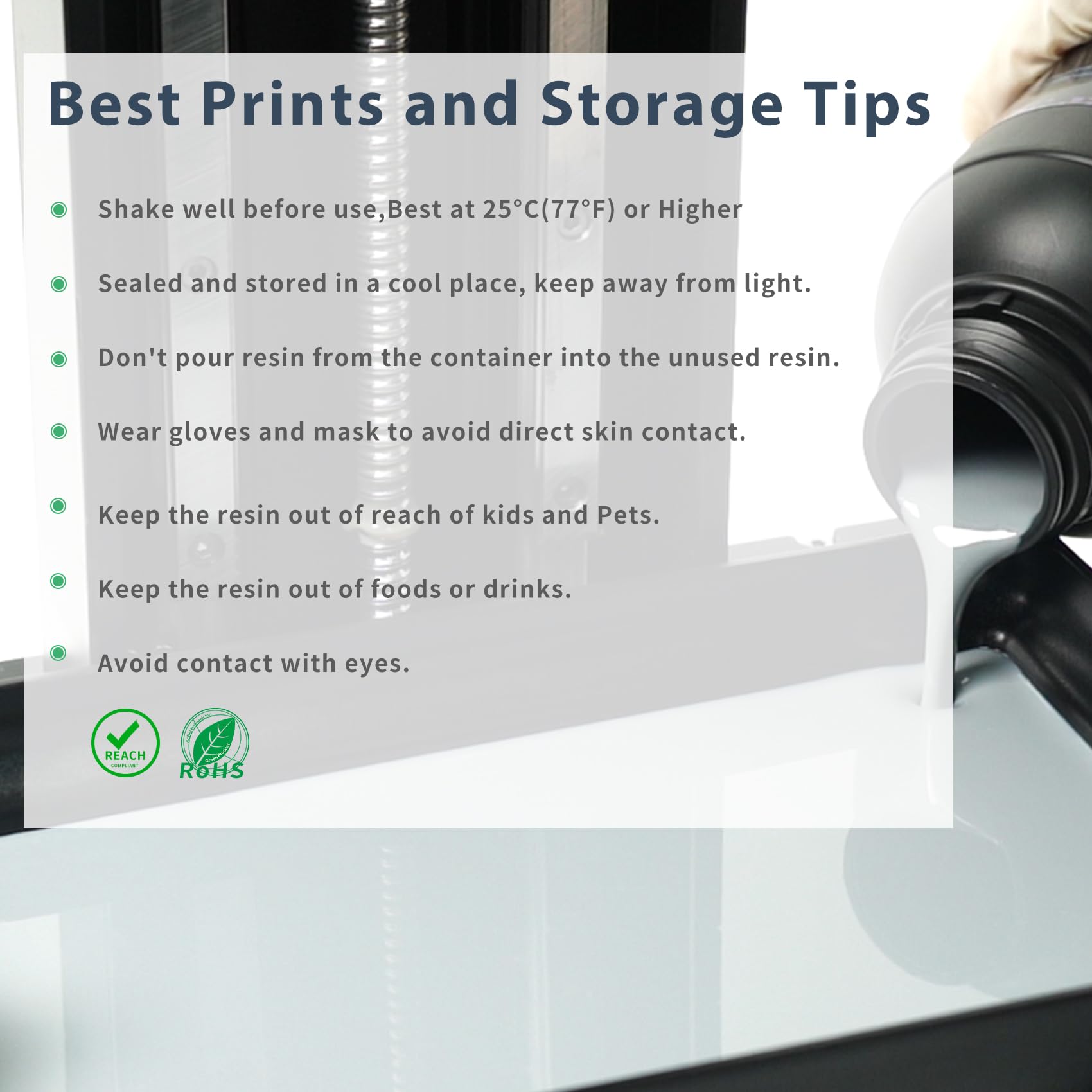 FUNCRECOL Matte Grey 3D Printer Resin High Precision Consistency