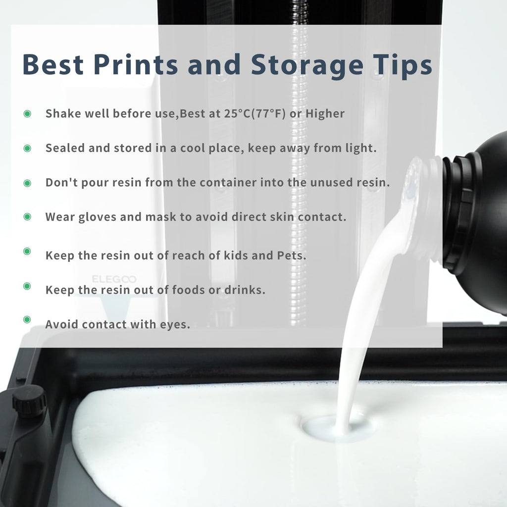 FUNCRECOL High Precision Compatible Low Cost 3D Printer Resin White