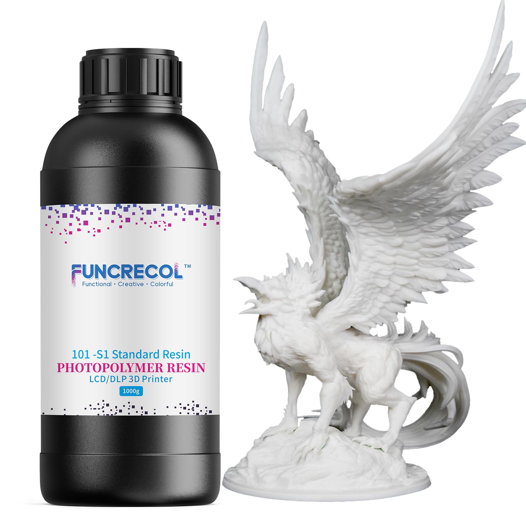 FUNCRECOL High Precision Compatible Low Cost White 3D Printer Resin