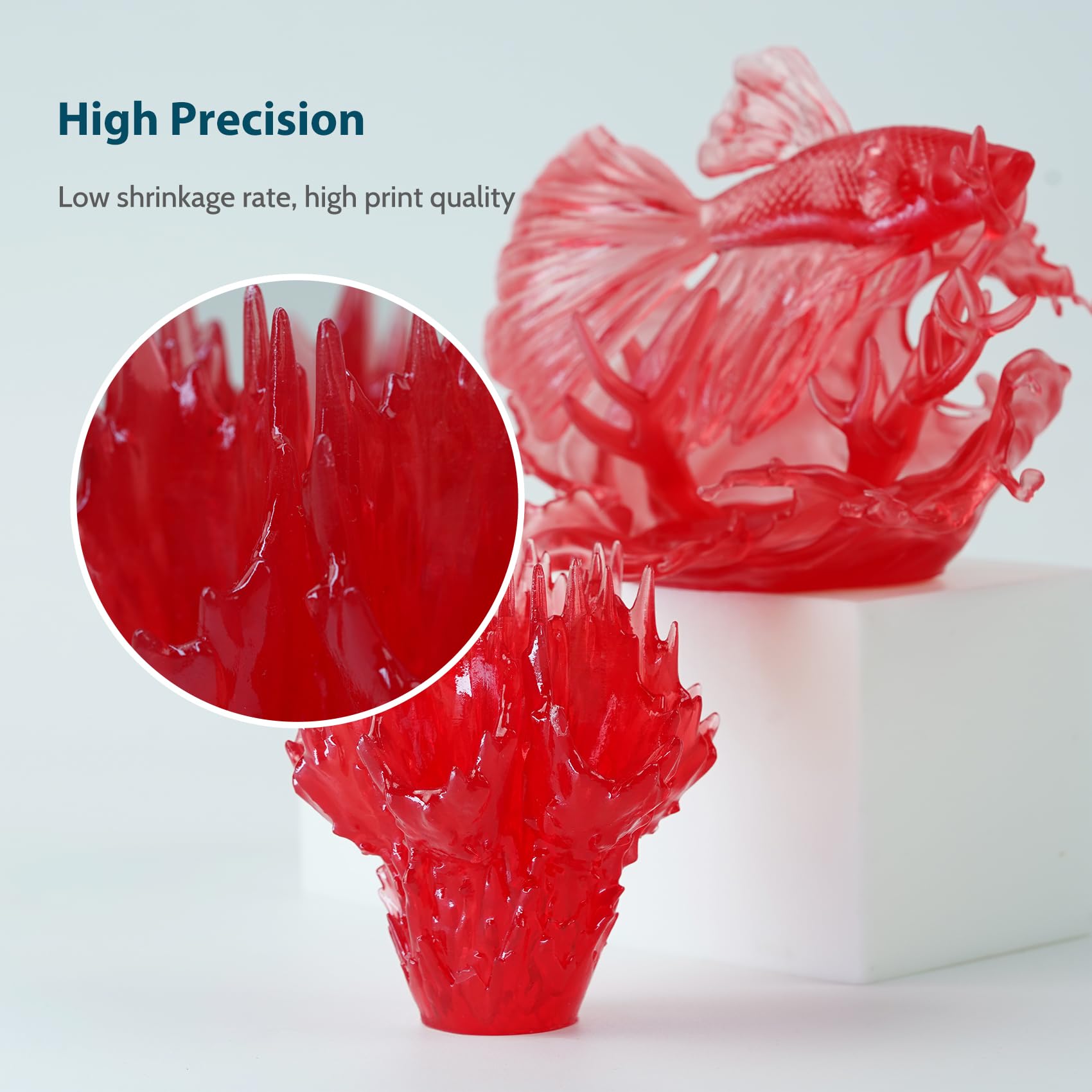 FUNCRECOL Red Crystal Clear 3D Printer Resin High Precision Fast