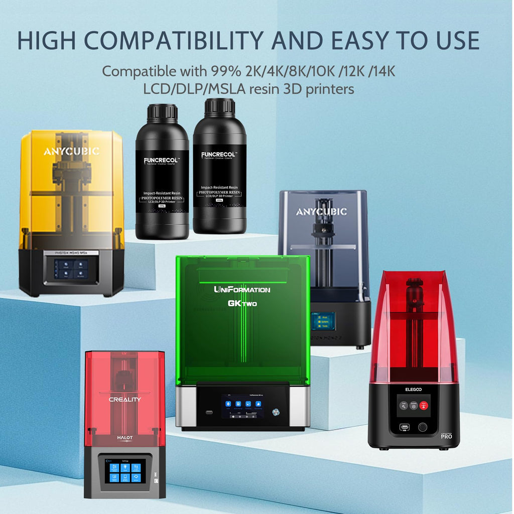 Funcrecol Tough BJD 3D Printer Resin Figure Printing Liquid Brown