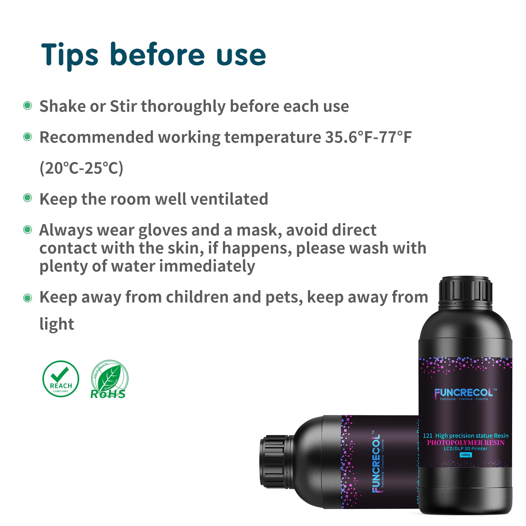 Funcrecol Ultra-High-Precision 3d Printer Resin Red Wax Ceramic Like