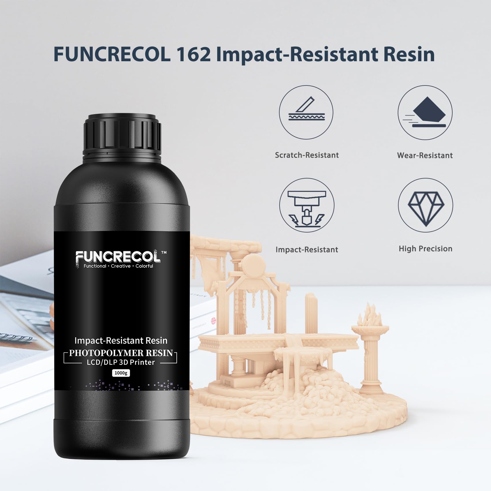 Funcrecol Tough BJD 3D Printer Resin Figure Printing Liquid Skin Pink