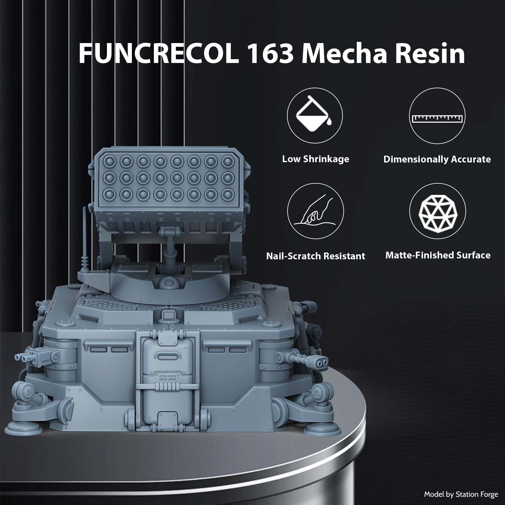 FUNCRECOLMecha 3D Printer Resin Grey For Mecha GK Figures