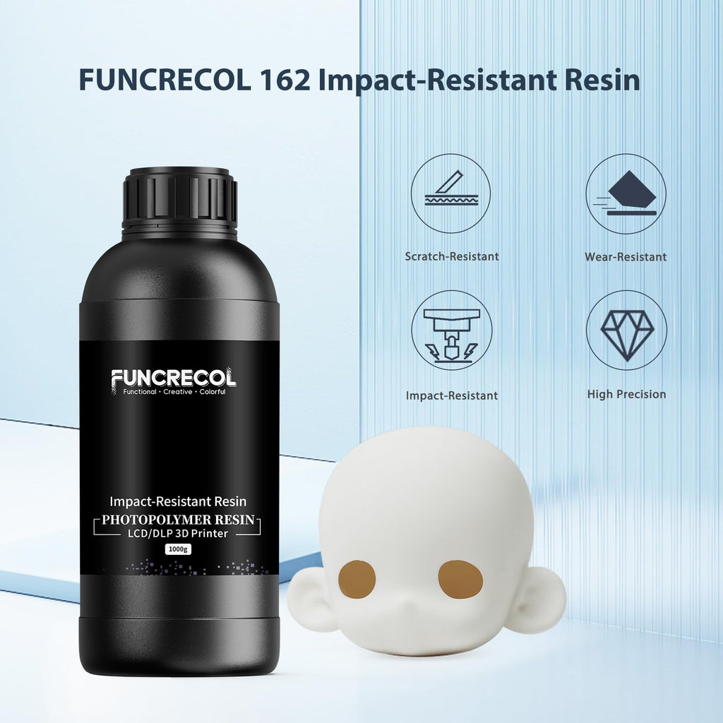 Funcrecol Tough BJD 3D Printer Resin Figure Printing Liquid White