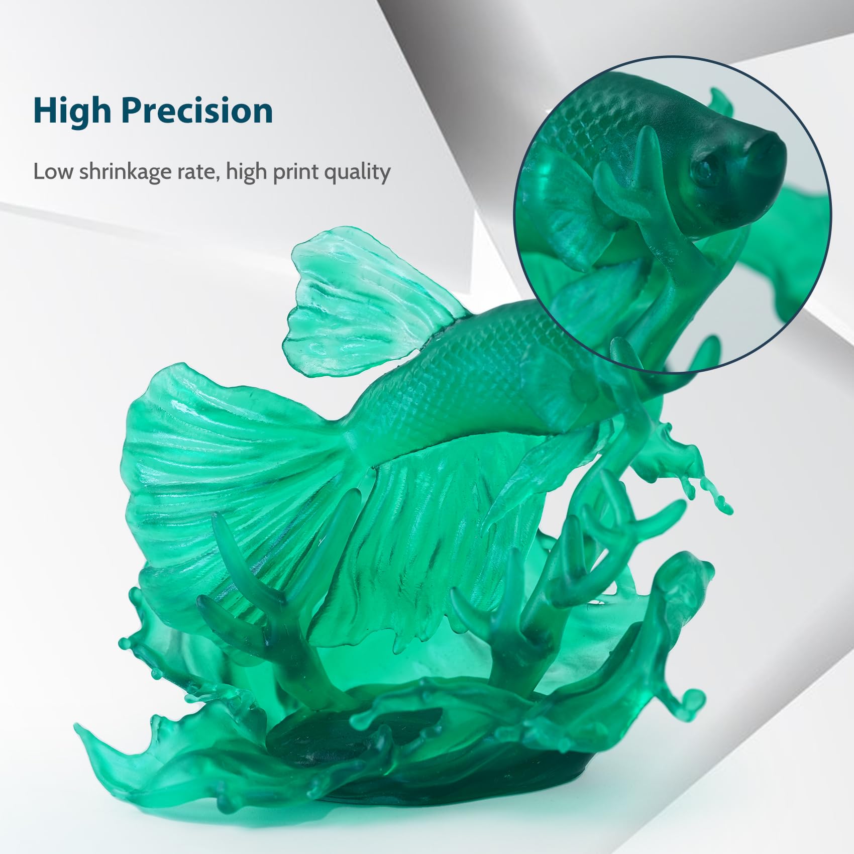 FUNCRECOL Green Crystal Clear 3D Printer Resin High Precision Fast