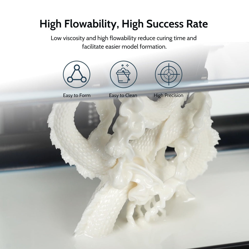FUNCRECOL High Precision Compatible Low Cost White 3D Printer Resin
