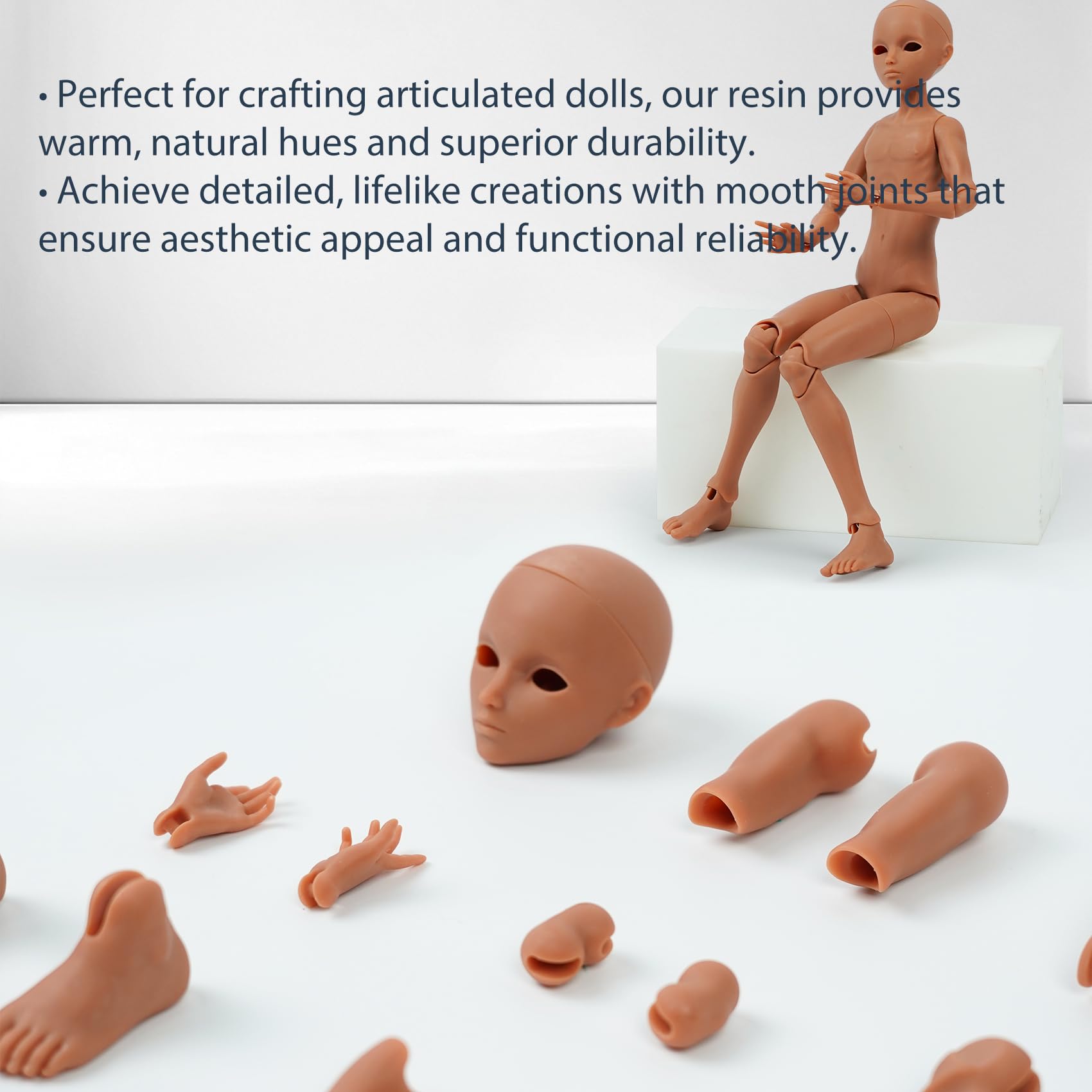 Funcrecol Tough BJD 3D Printer Resin Figure Printing Liquid Brown