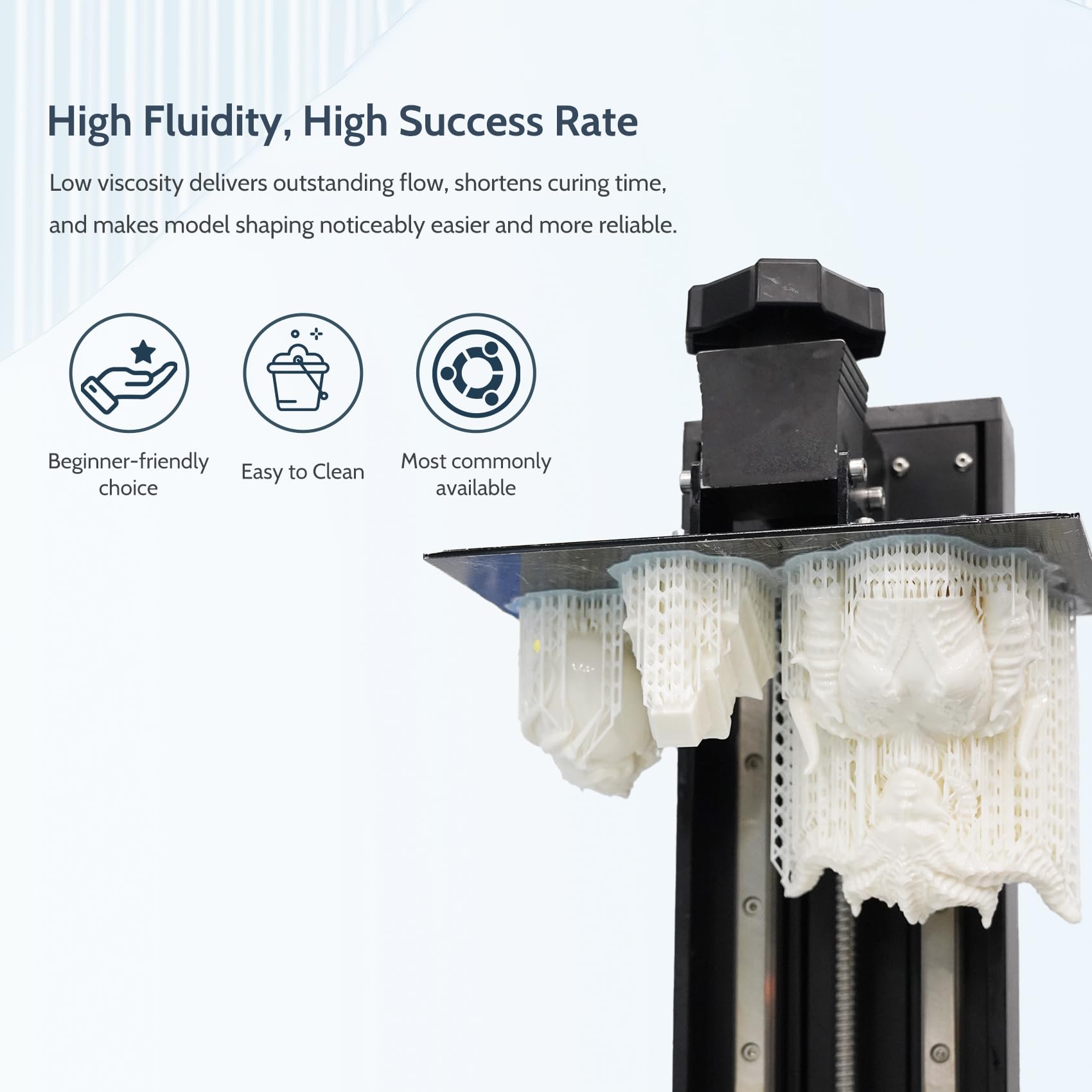 FUNCRECOL High Precision Compatible Low Cost 3D Printer Resin White