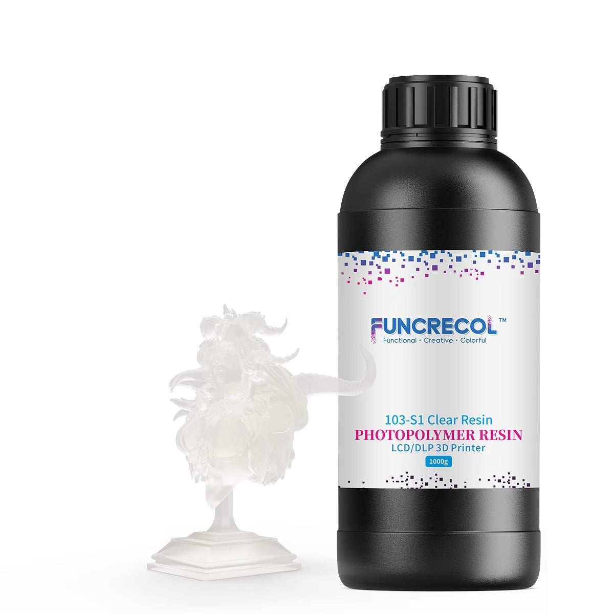 FUNCRECOL High Precision Compatible Low Cost 3D Printer Resin crystal clear