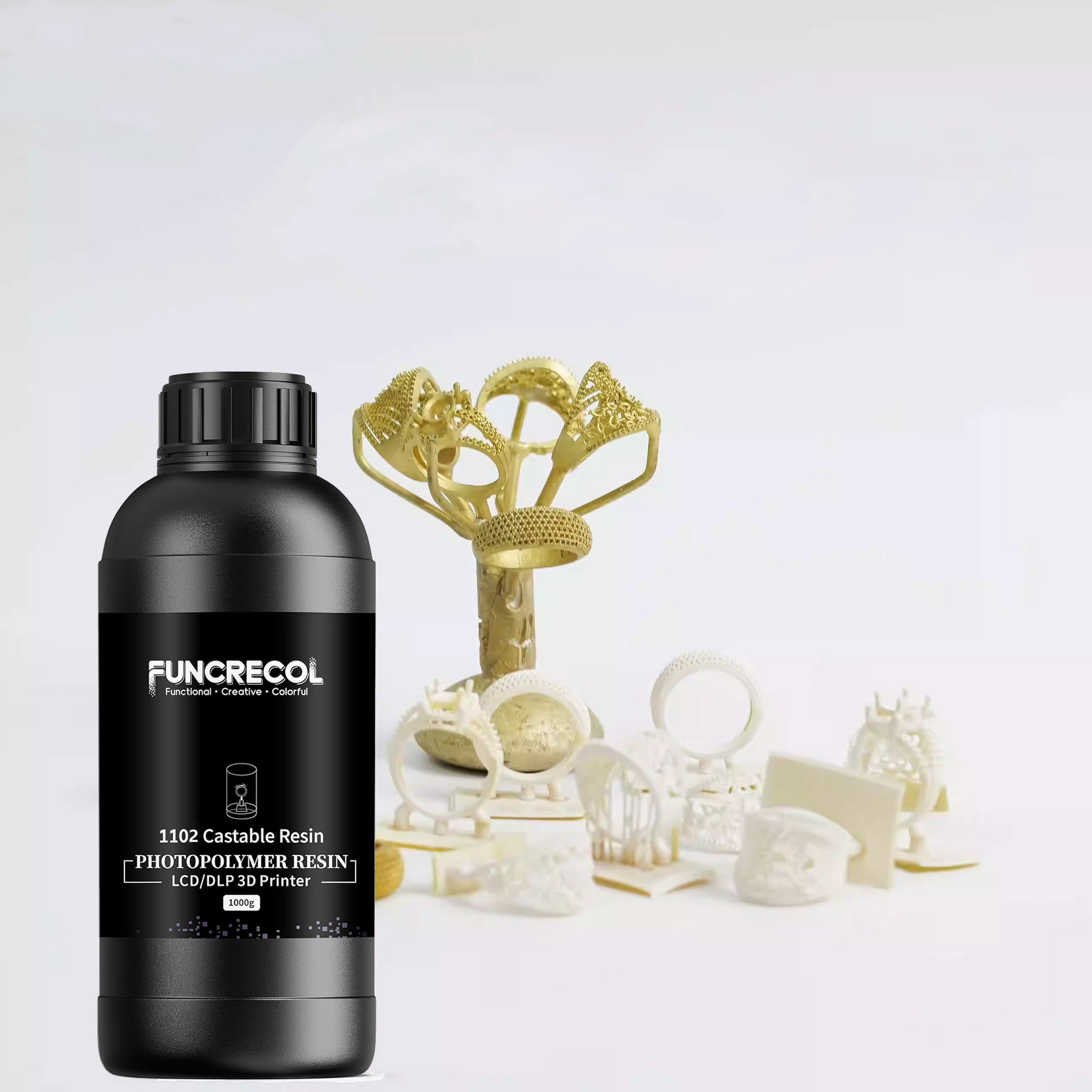 FUNCECOL White Wax Castable 3D Printer Resin